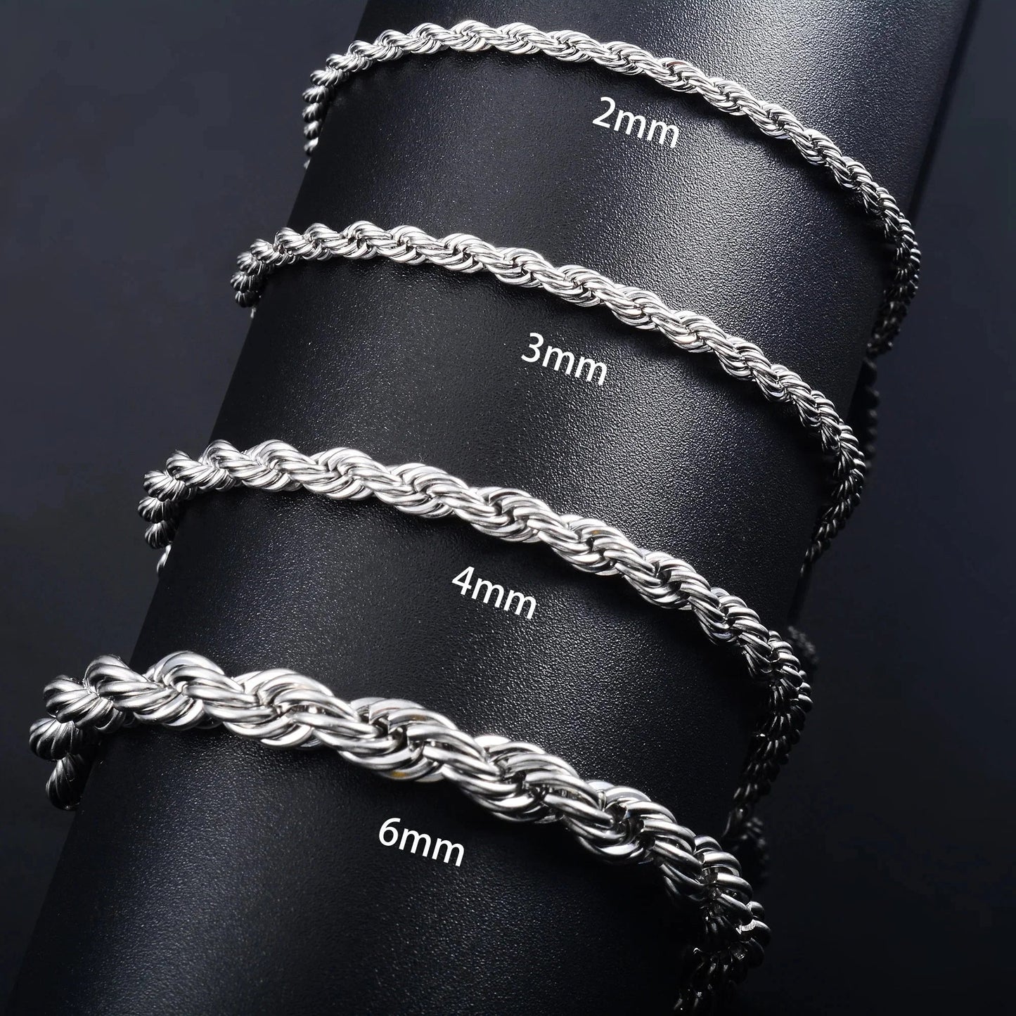 Stainless Steel Rope Chain Bracelet